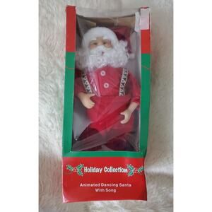 Vintage Dancing Santa Singing Animated Holiday Collection Christmas Decoration